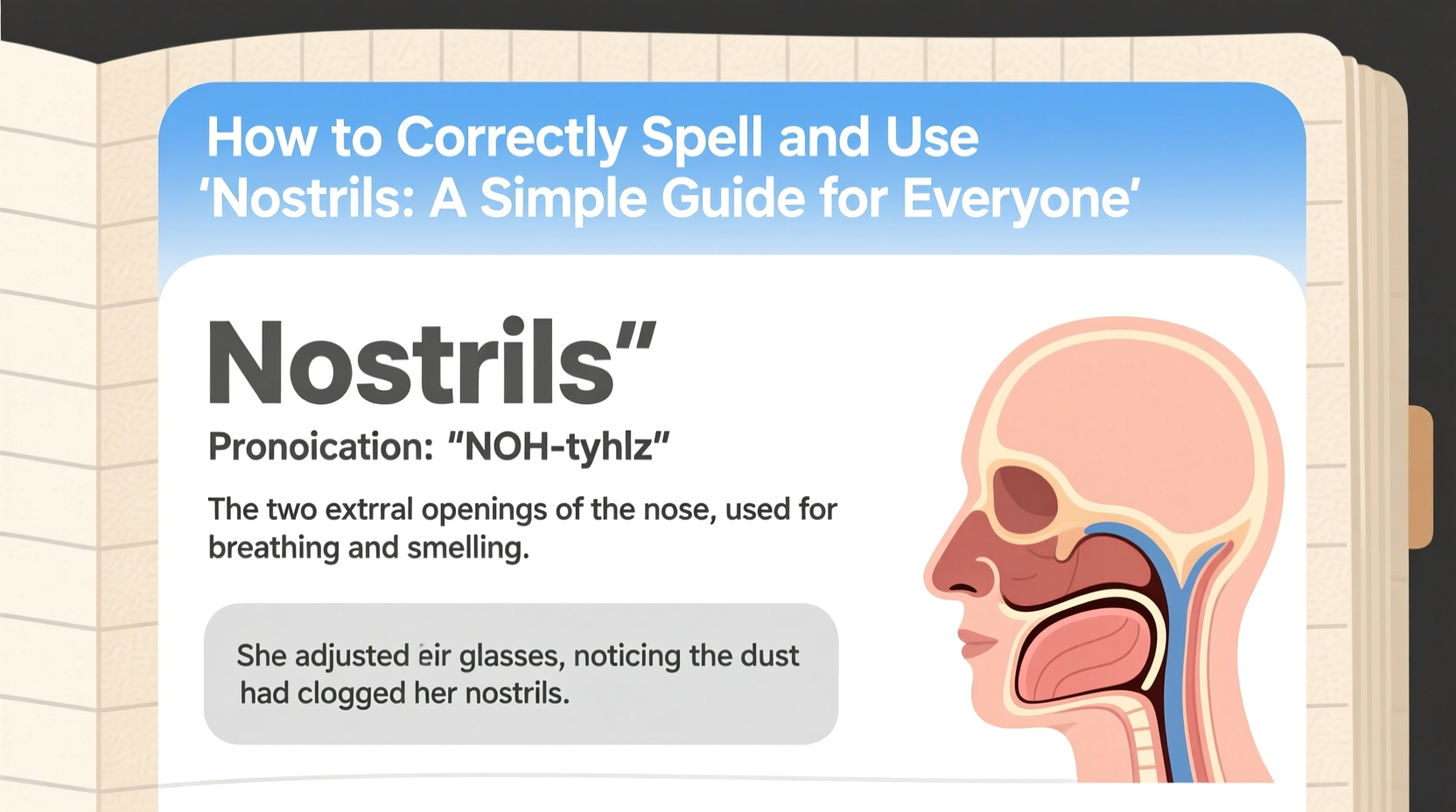 how to correctly spell and use nostrils a simple guide for everyone