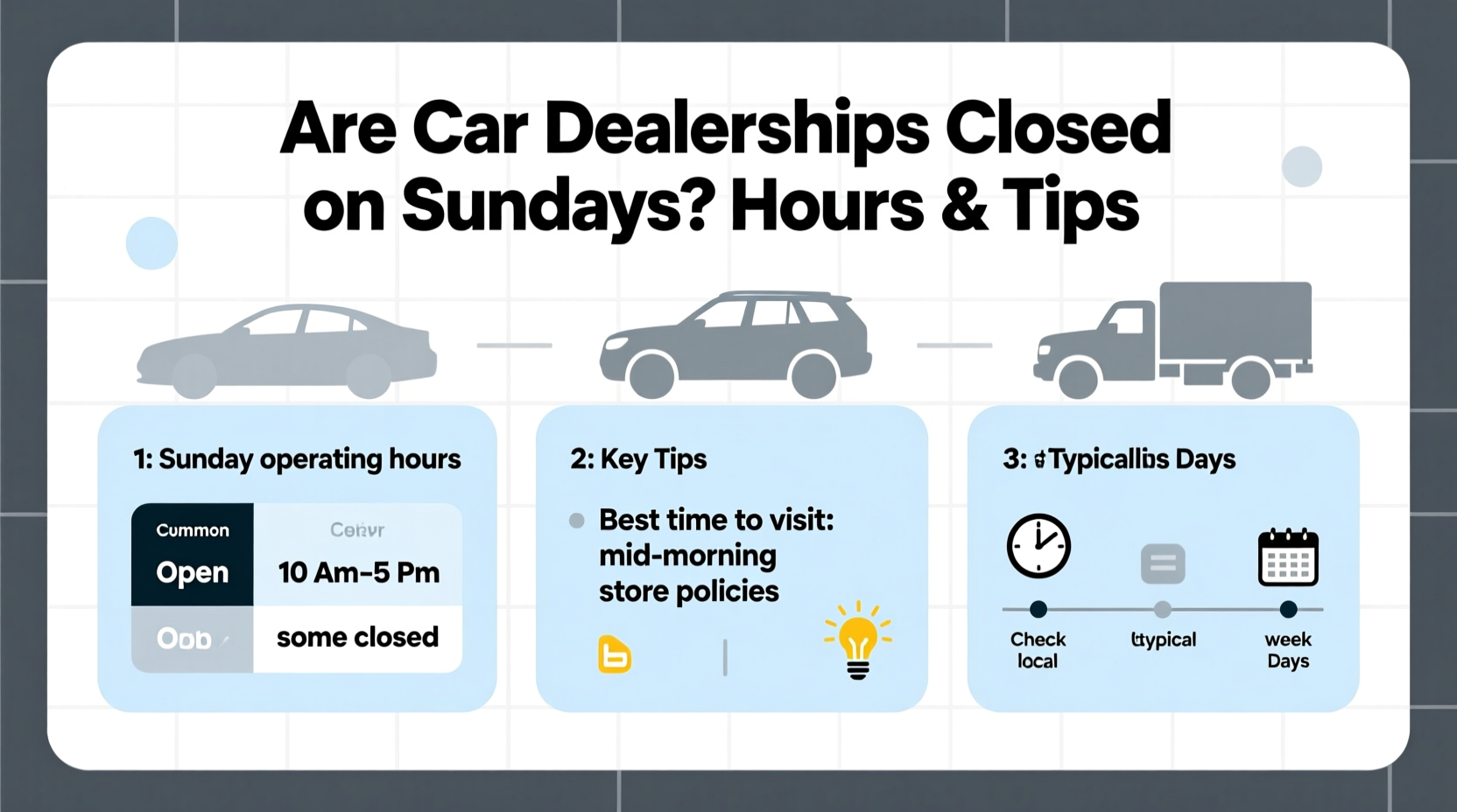 are car dealerships closed on sundays
