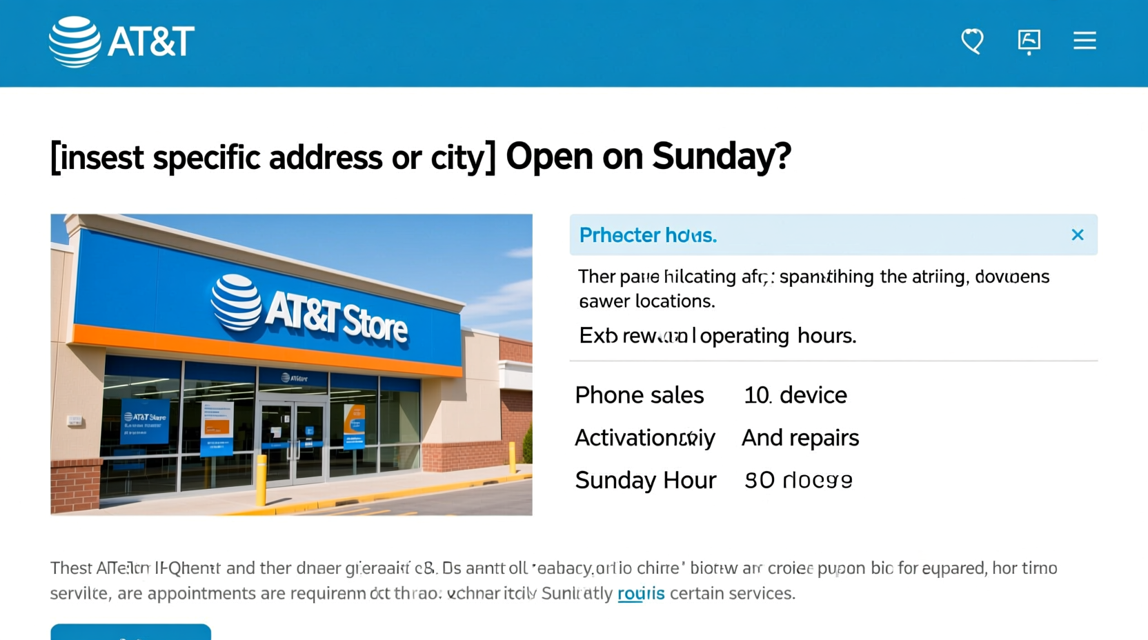 is att store open on sunday