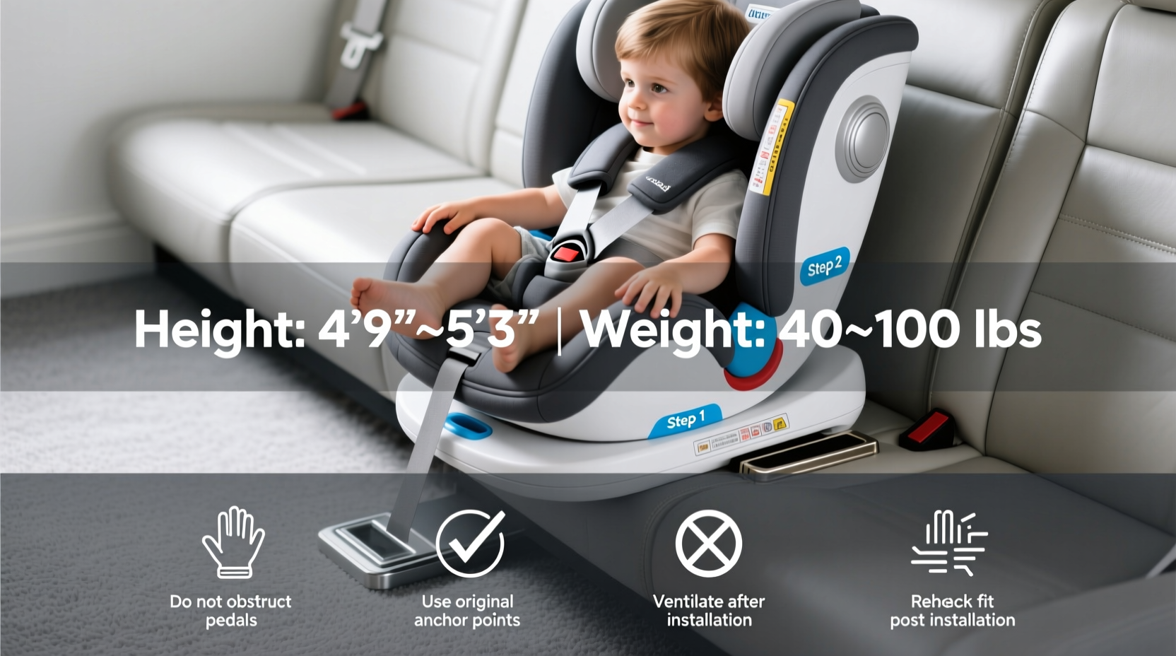 height and weight requirements for booster seats