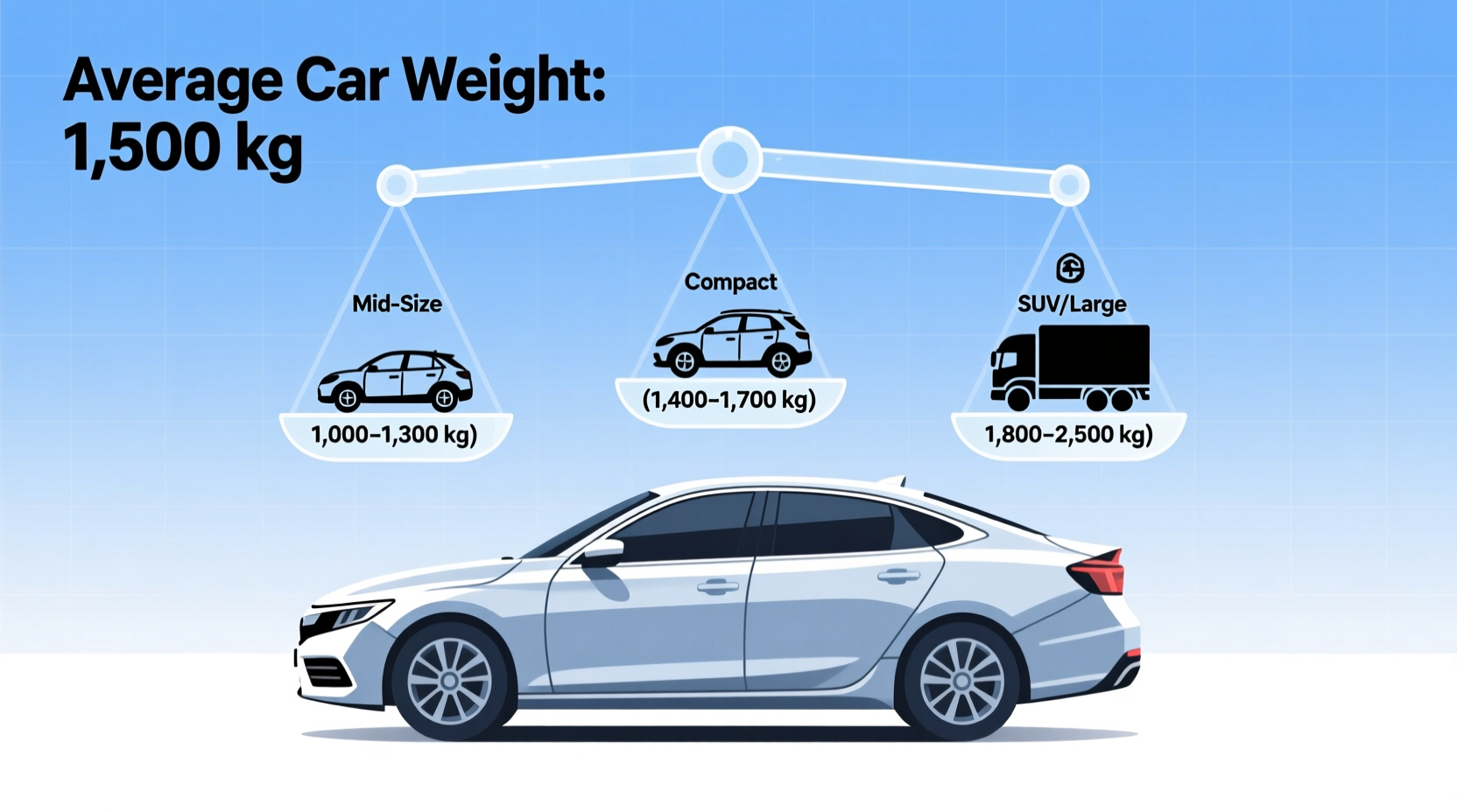 how much does a car weigh kg
