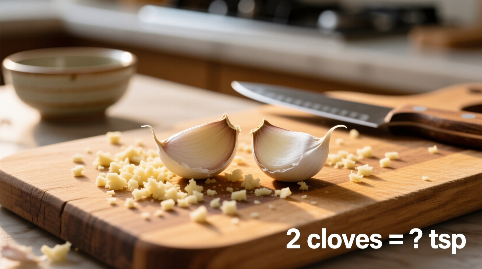 2 garlic cloves is how many teaspoons