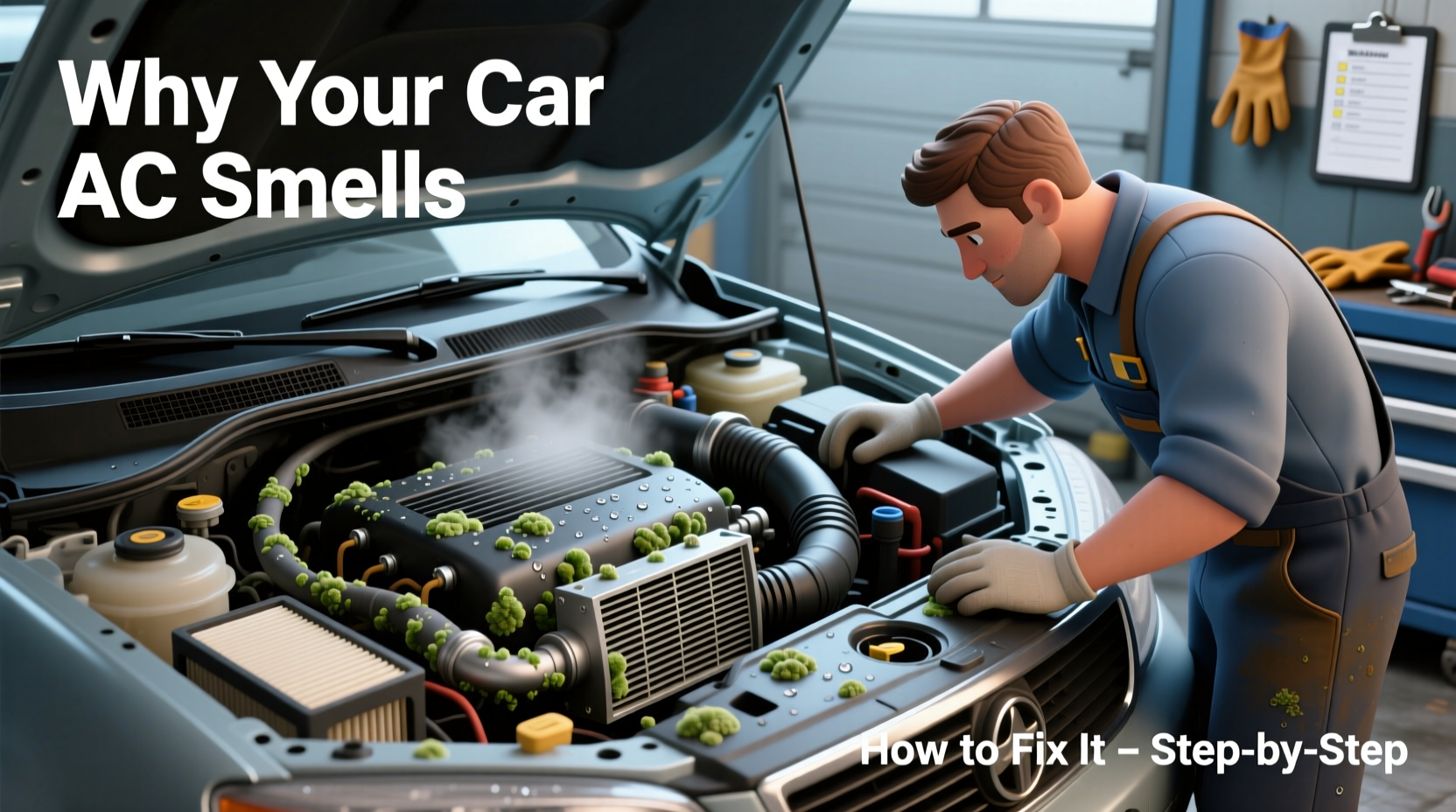 why does my car ac smell causes how to fix it