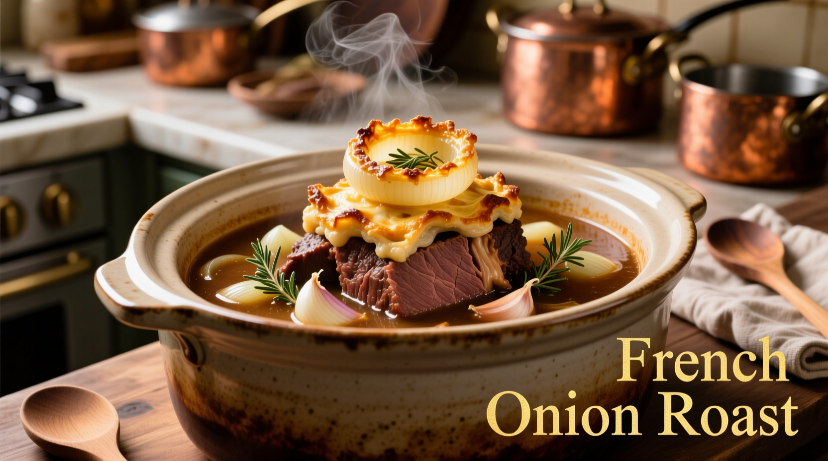 roast in crock pot with french onion soup