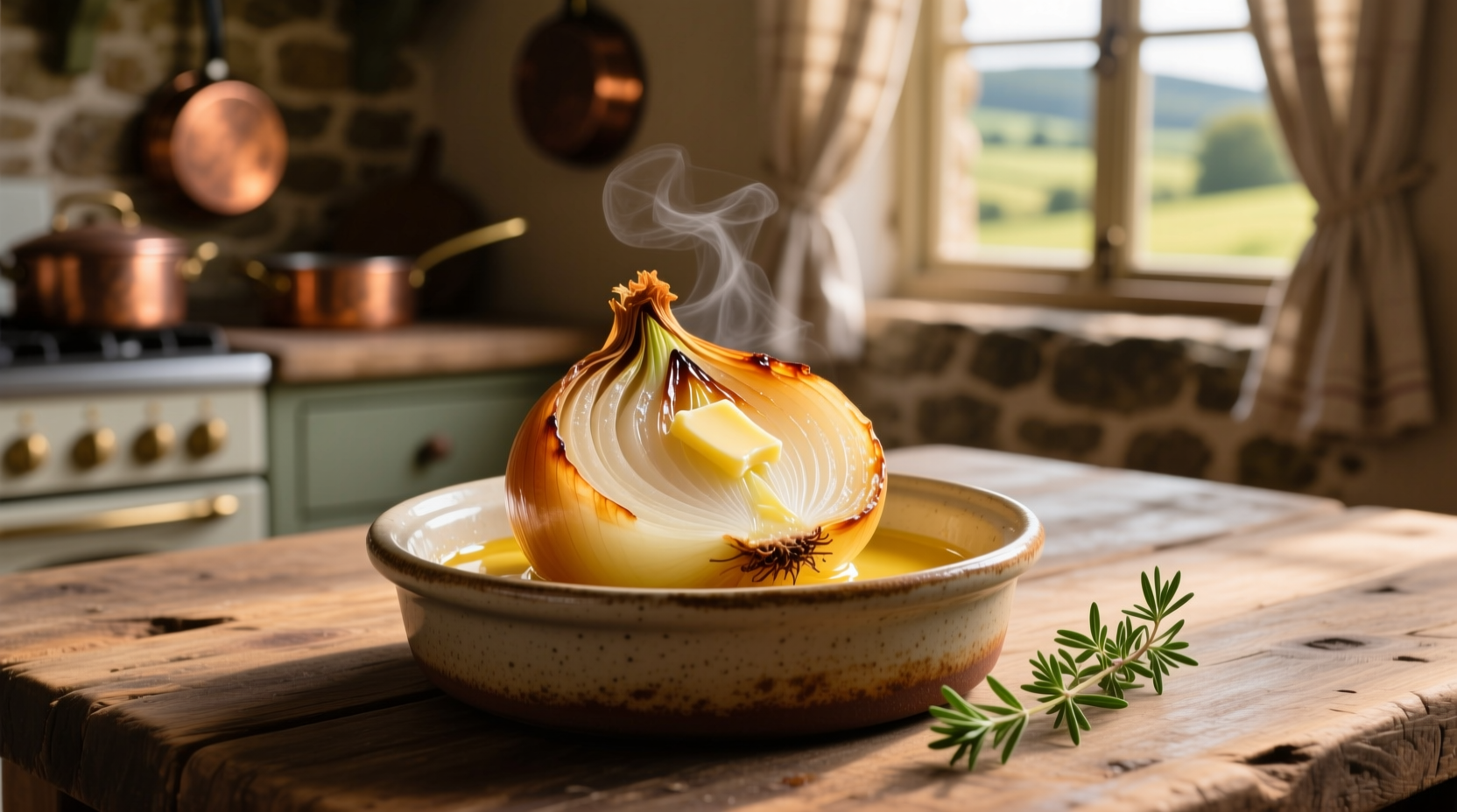 behold the simple comfort of a butter baked onion