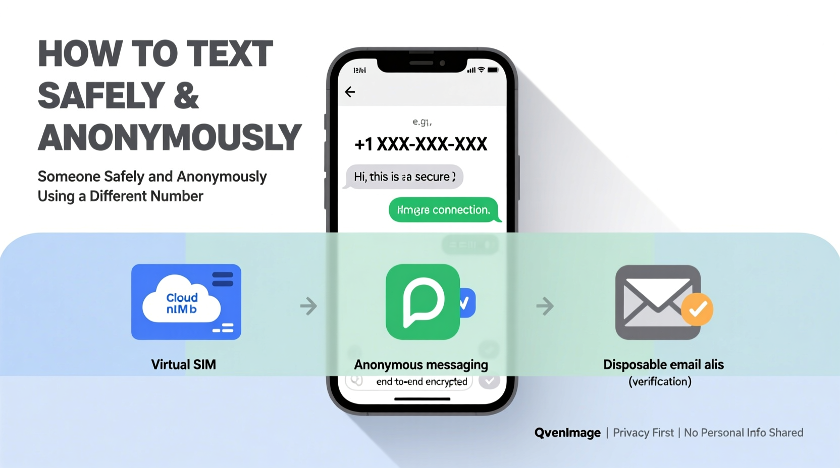 how to text someone using a different number safely and anonymously