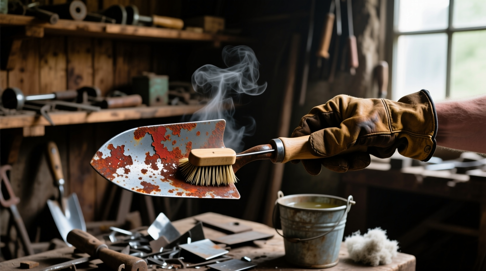 how to remove rust from old tools