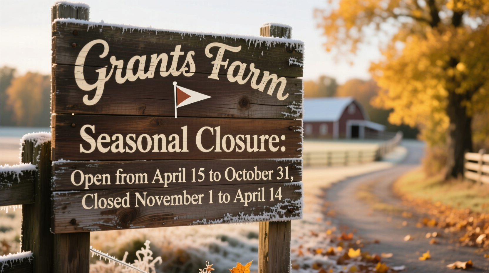 why is grants farm closed hours dates seasonal closures