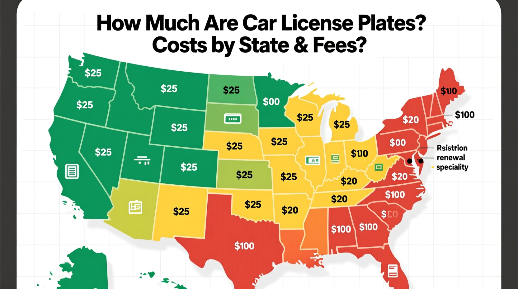 how much are the plates for a car