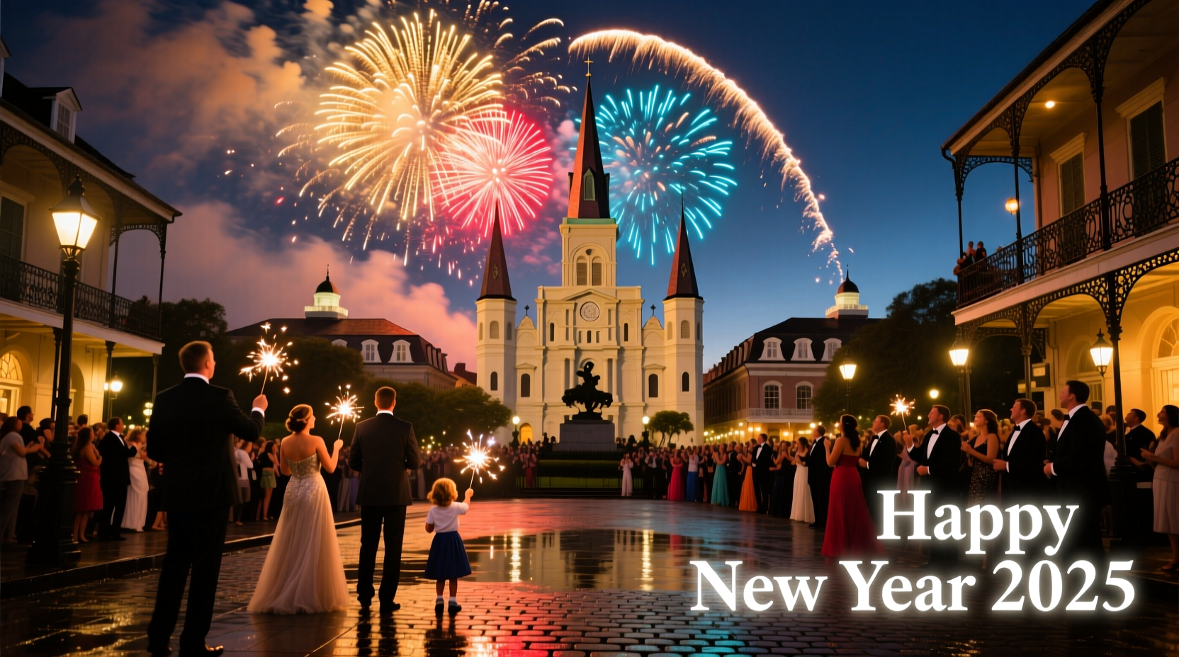 where is new year eve fire works in new orleans