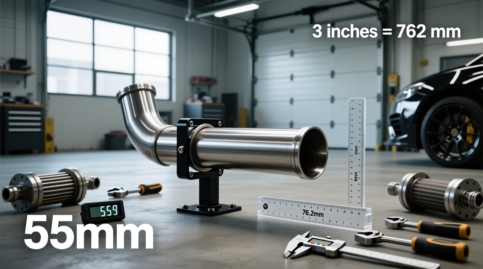 How to Choose 55mm Exhaust Pipe, How Many mm Is a 3-Inch Pipe?