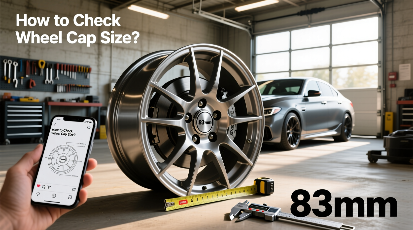 How to choose 83mm wheel center caps, How to check wheel cap size?