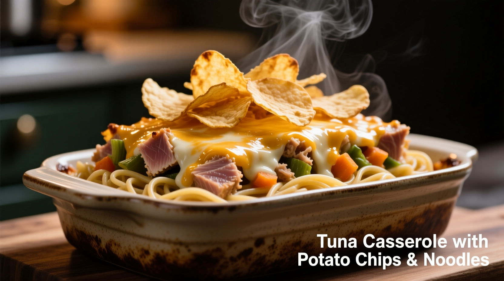 Tuna Casserole with Potato Chips & Noodles Recipe