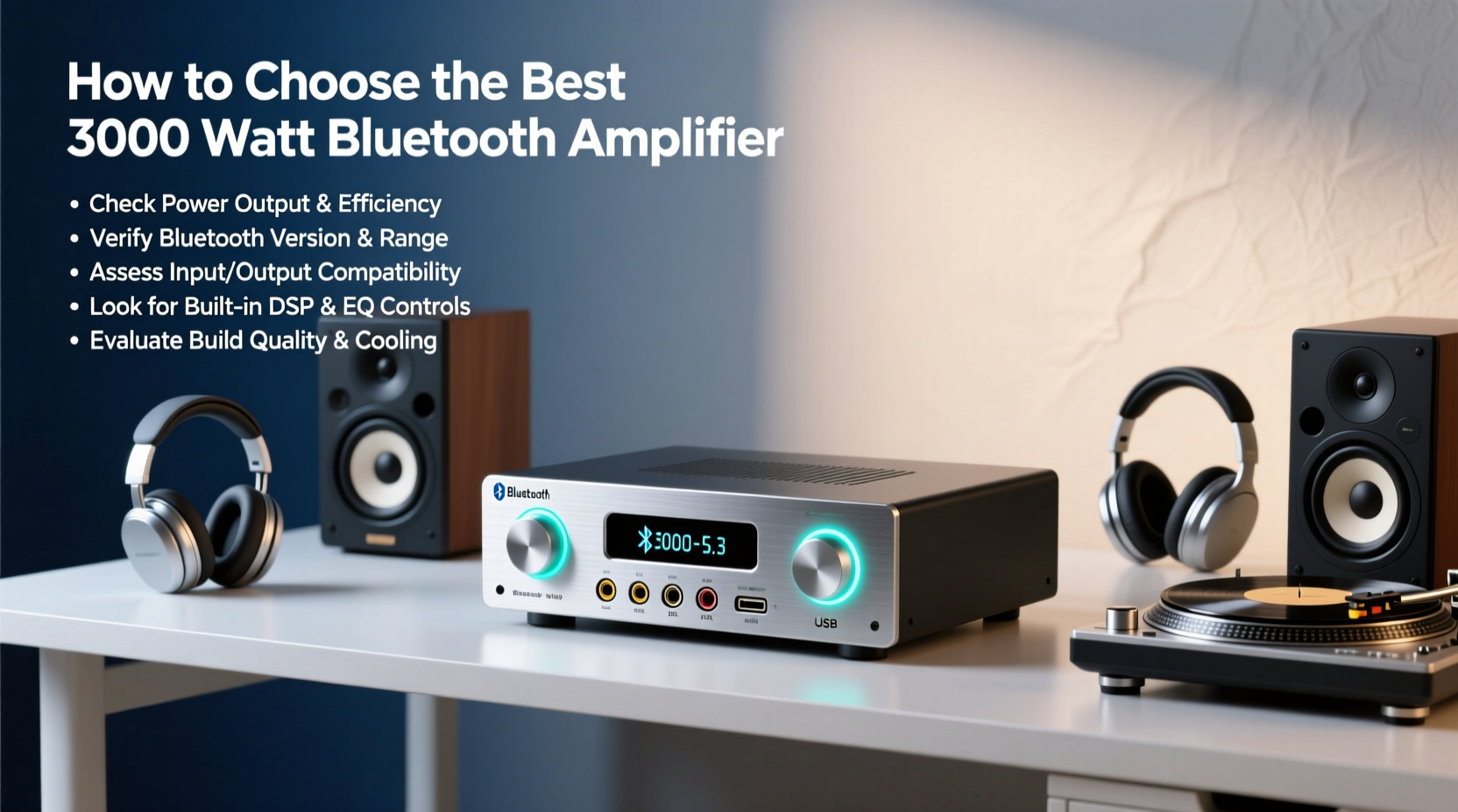 amplifier 3 000 watts bluetooth