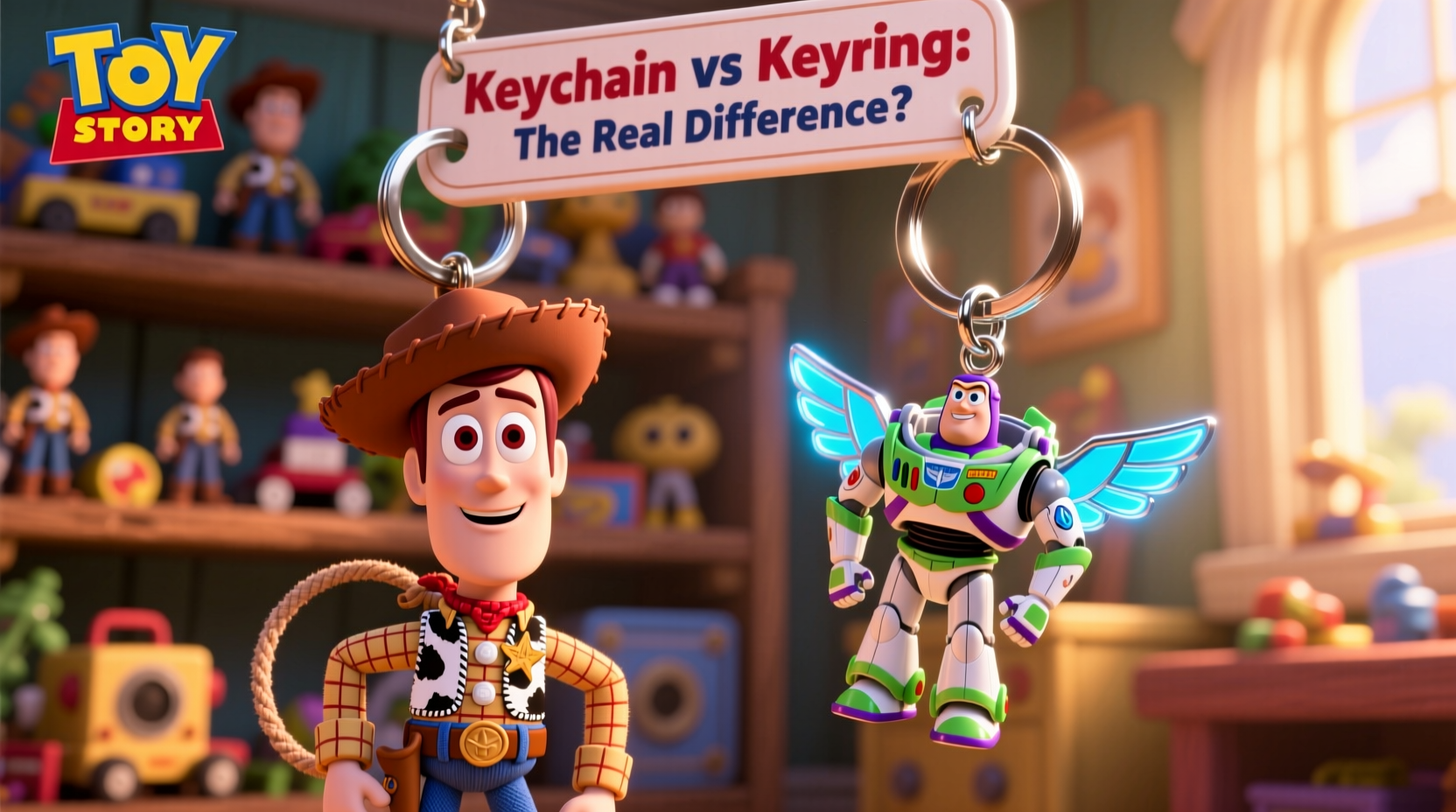 toy story keychain vs keyring is there really a difference