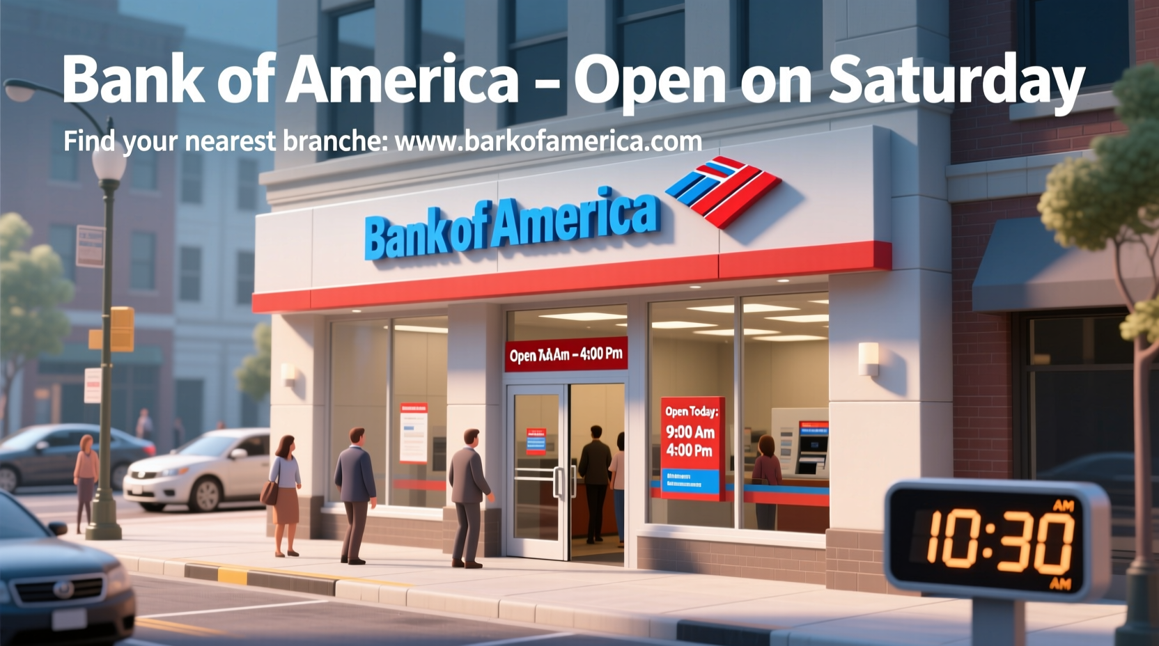 which bank of america is open on saturday