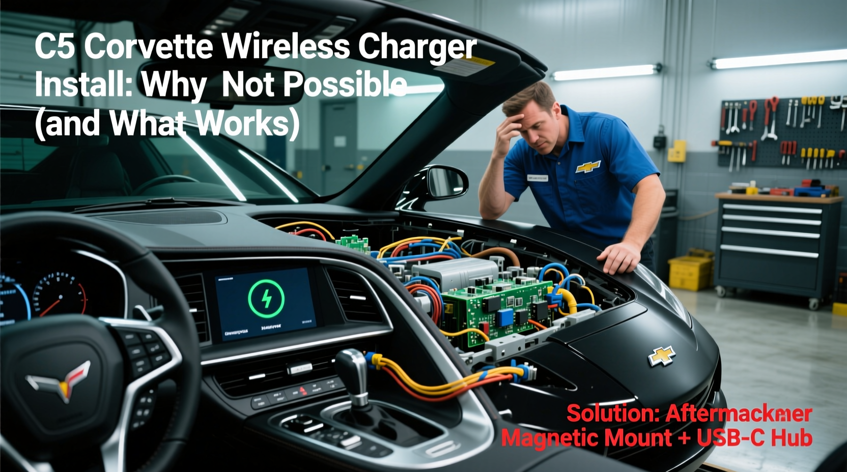c5 wireless charger install