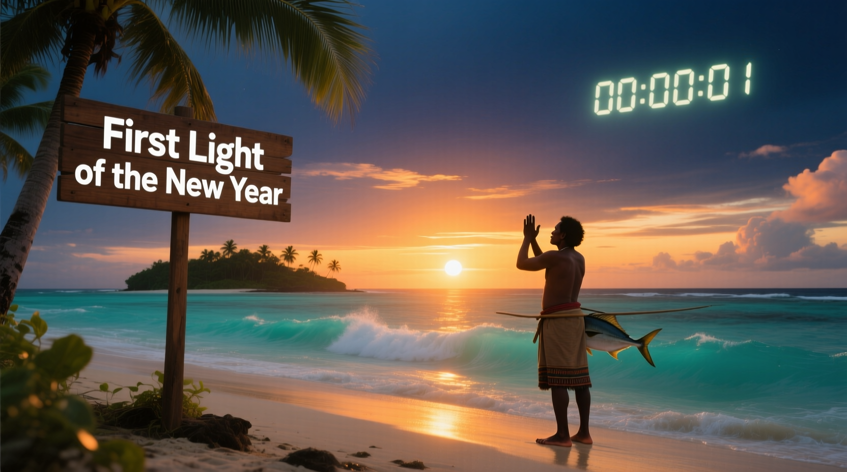 which country brings in the new year first