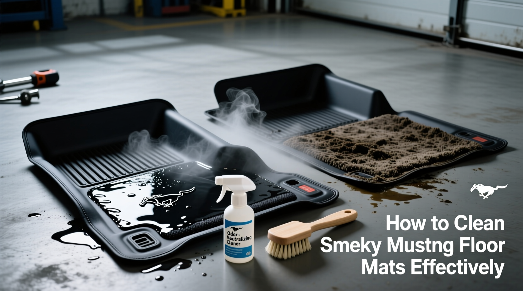 clean smelly mustang mats
