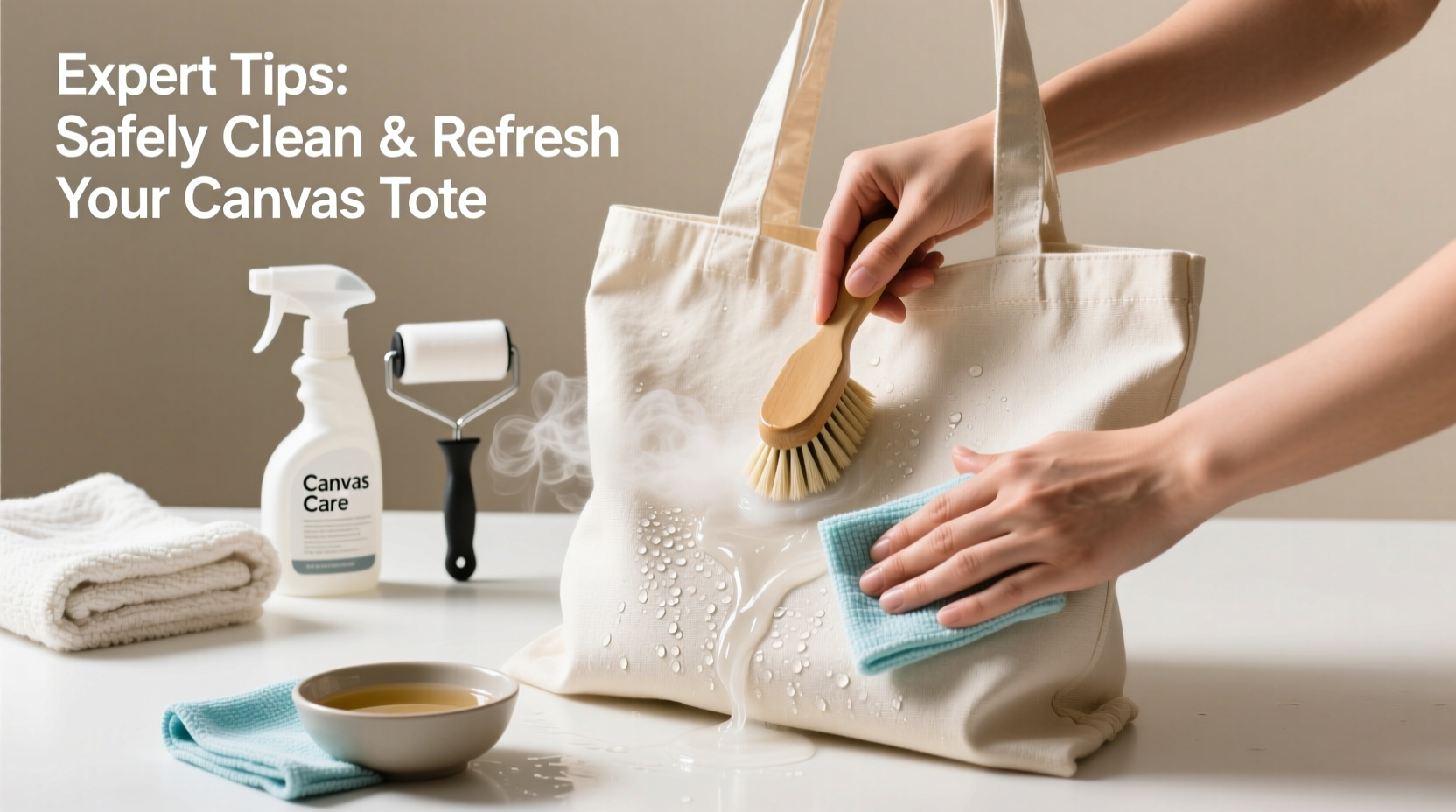 expert tips for safely cleaning and refreshing your canvas underarm tote bag