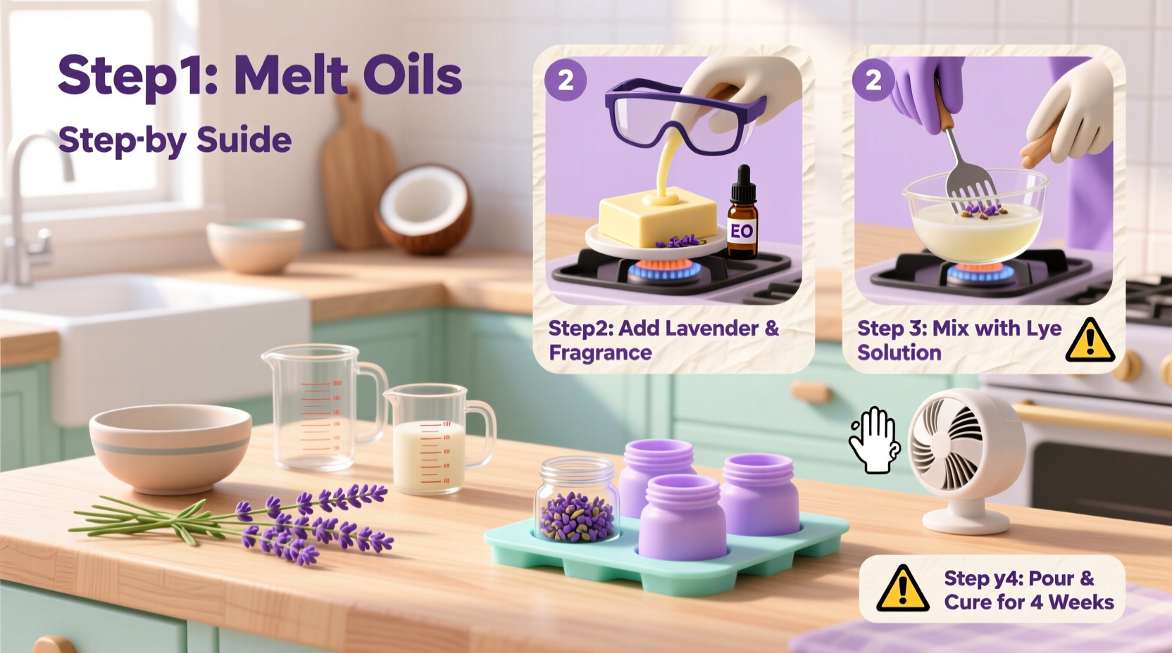 how to make lavender soap