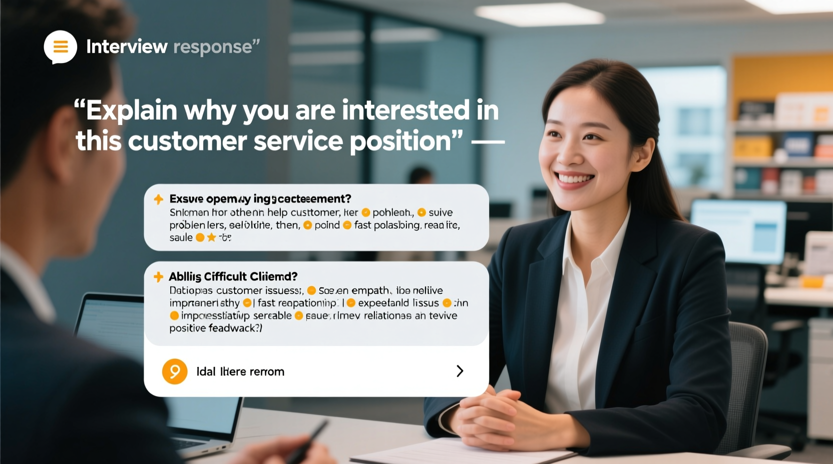 why this customer service position interests you examples