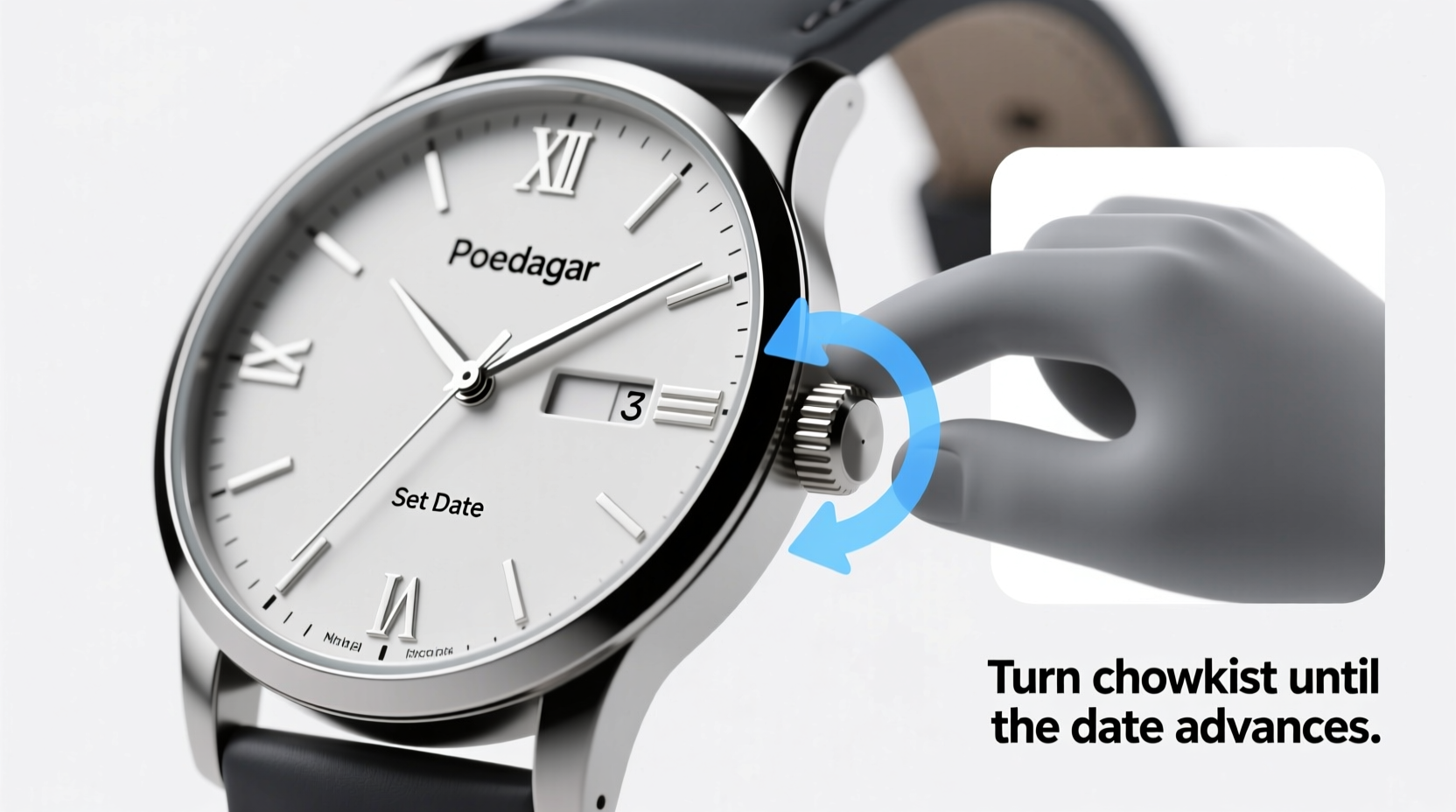 mastering your poedagar watch a simple guide to setting the date accurately