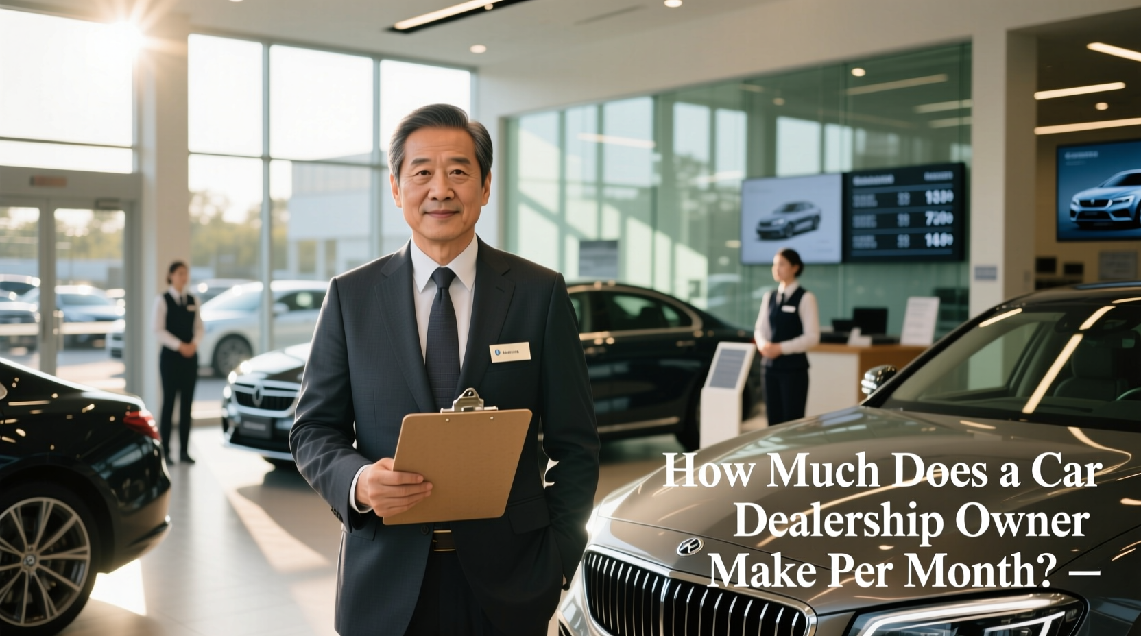 how much does a car dealership owner make a month
