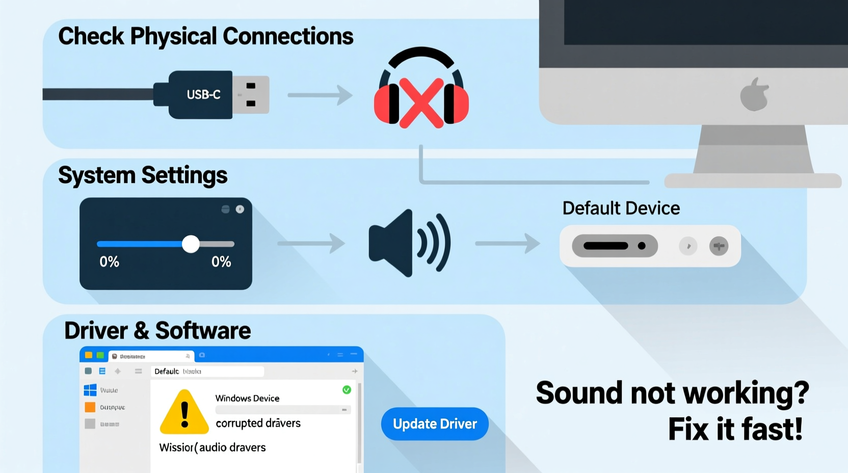 sound not working on computer troubleshoot audio issues quickly