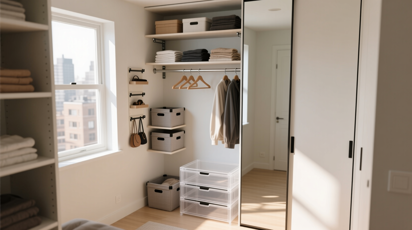 how to maximize small closet space