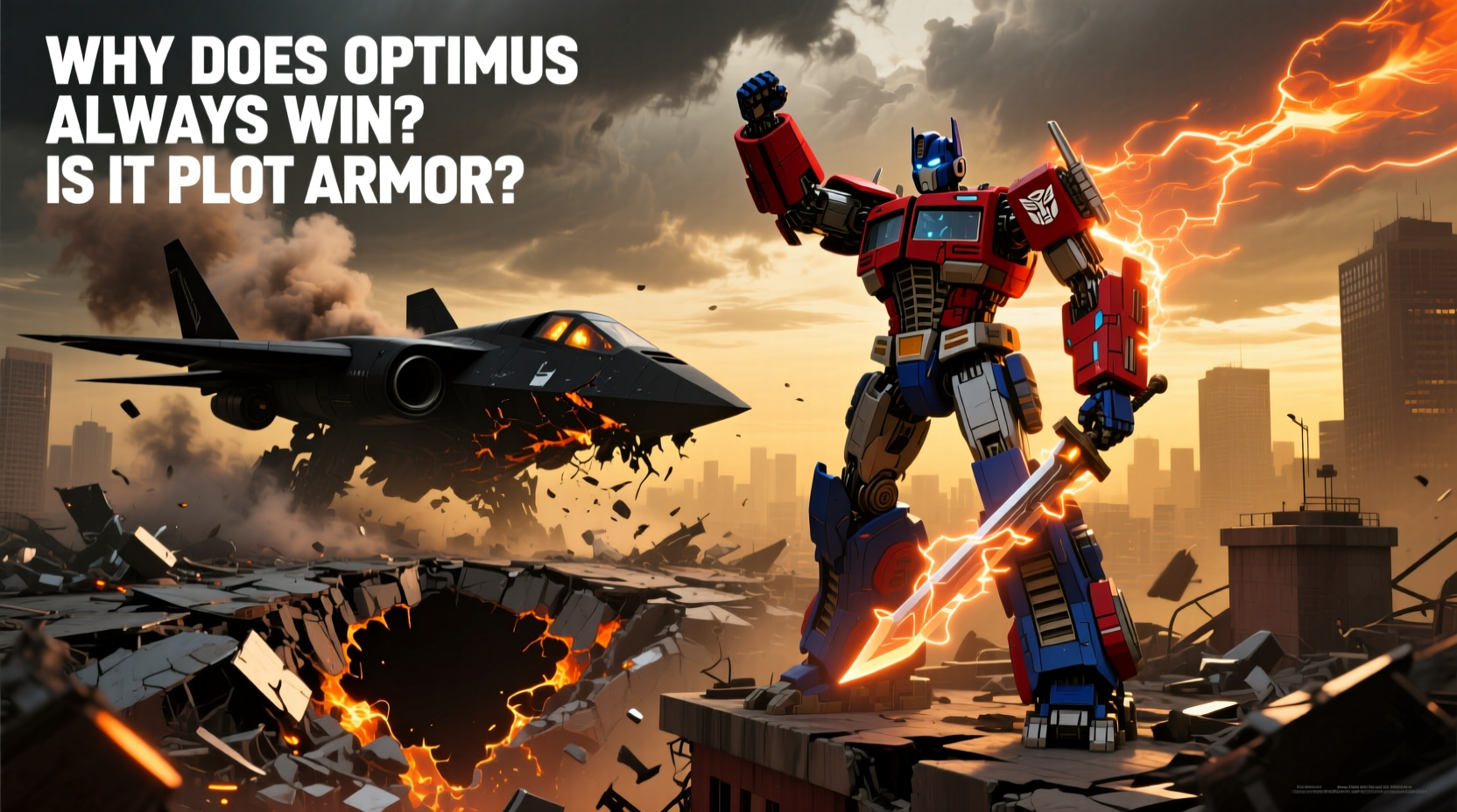 optimus prime vs megatron why does optimus always win is it plot armor