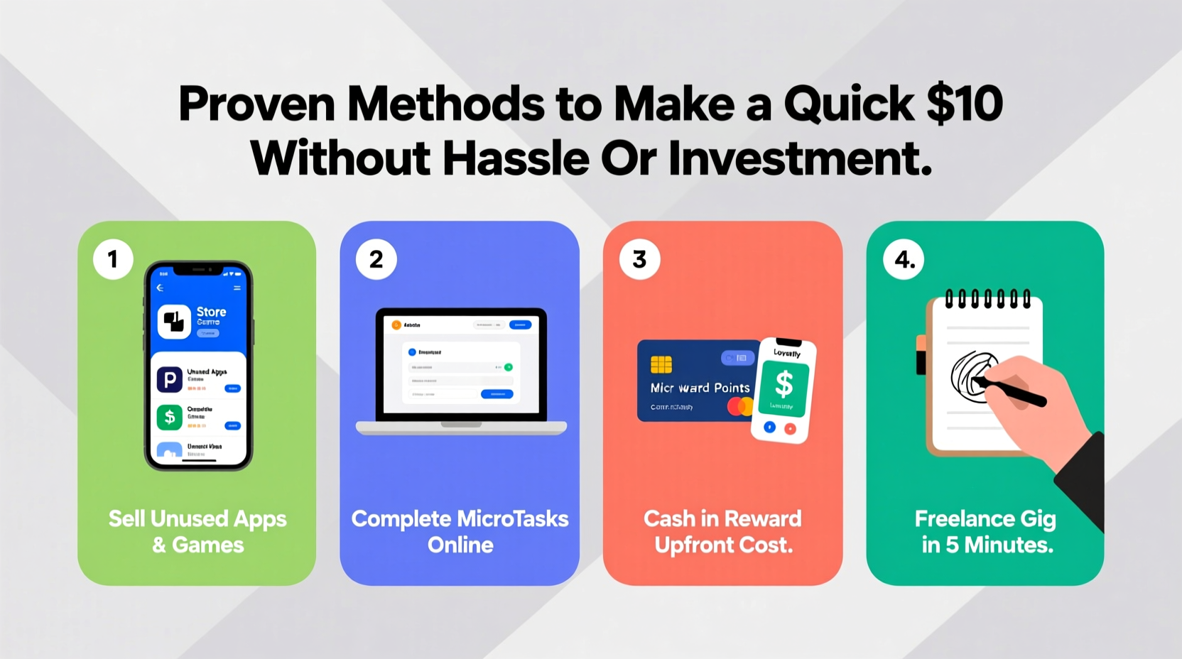 proven methods to make a quick 10 without hassle or investment