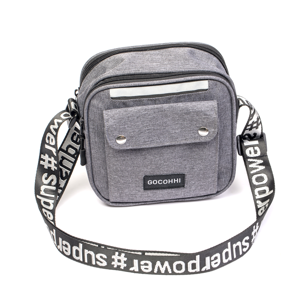 Le plus récent sac de messager à bandoulière de voyage promotionnel gris hommes sac de messager de conception