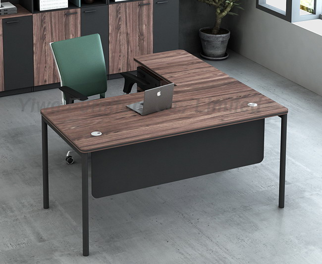 e1 mfc 办公桌金属框架 l形办公桌与基座三聚氰胺办公室