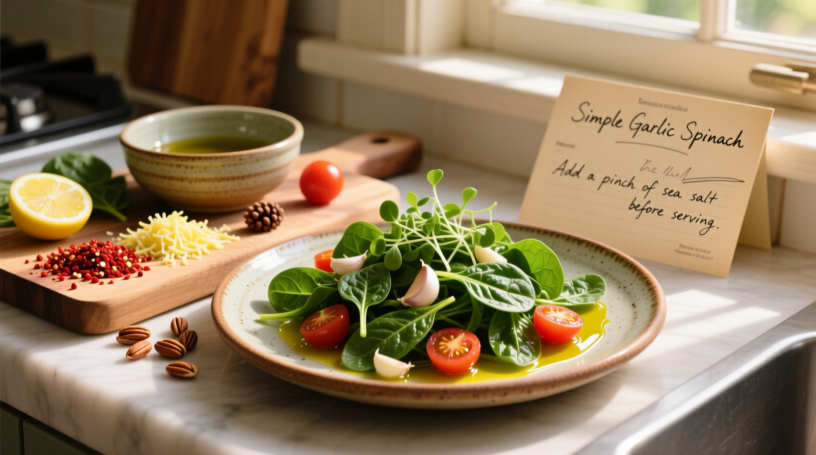 Perfect Sautéed Garlic Spinach Recipe in 15 Minutes