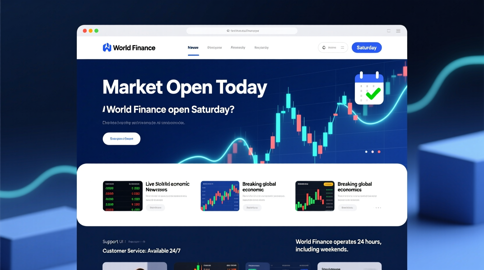 is world finance open on saturdays