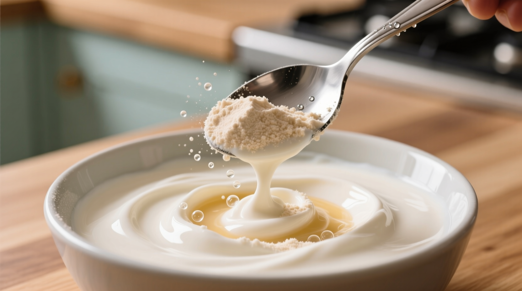 mix protein powder into your yogurt