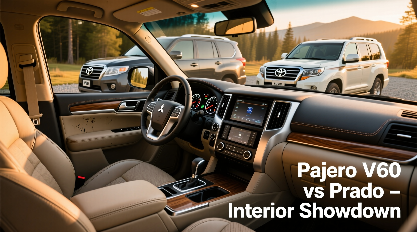 pajero v60 vs prado interior