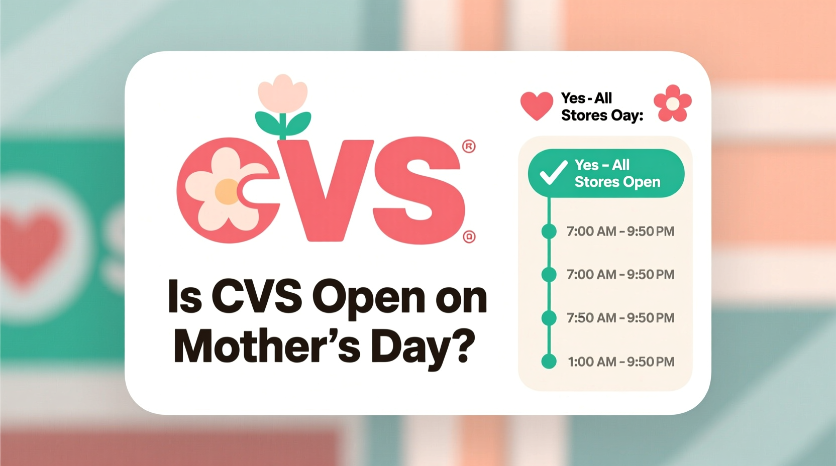 is cvs open on mothers day