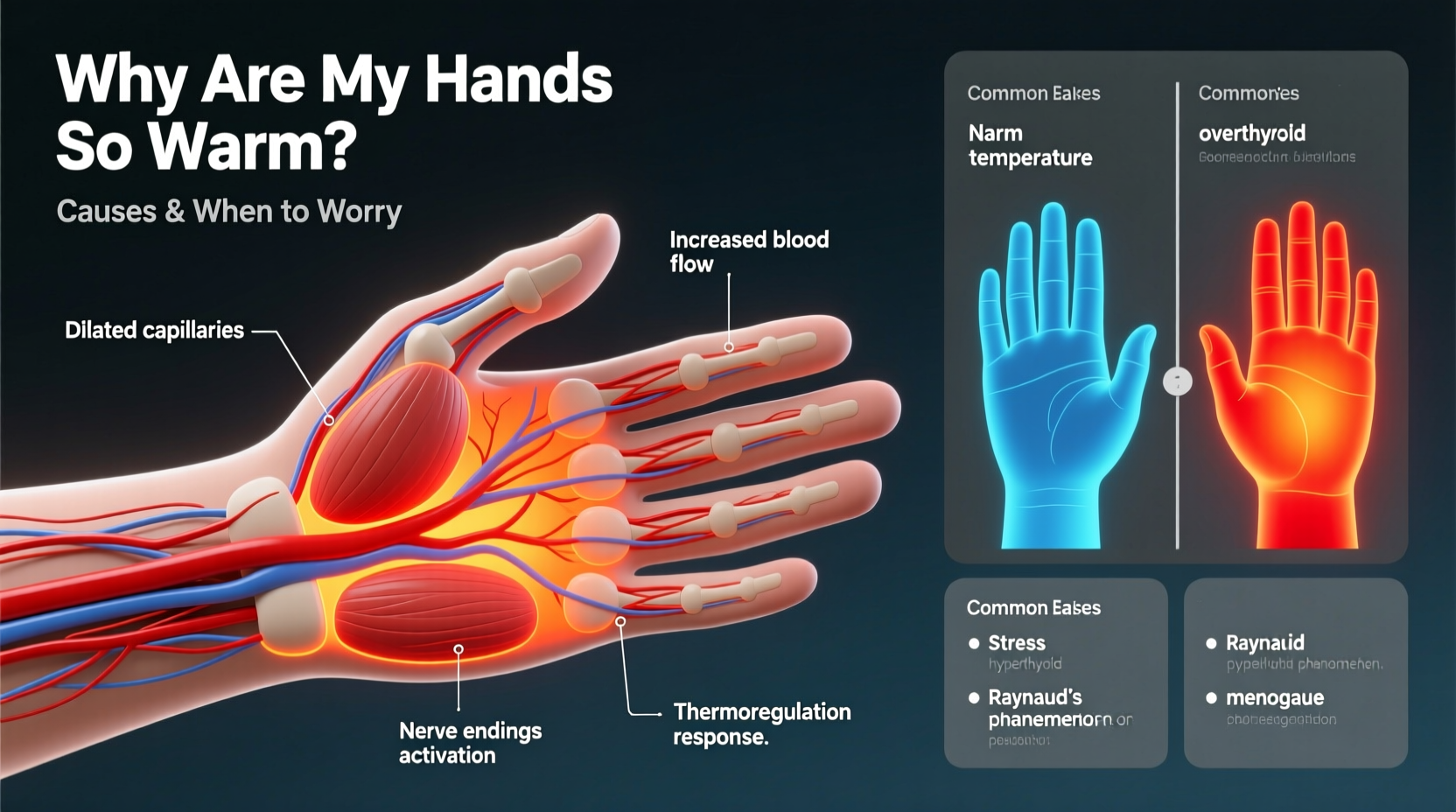 why are my hands so warm causes treatment when to worry