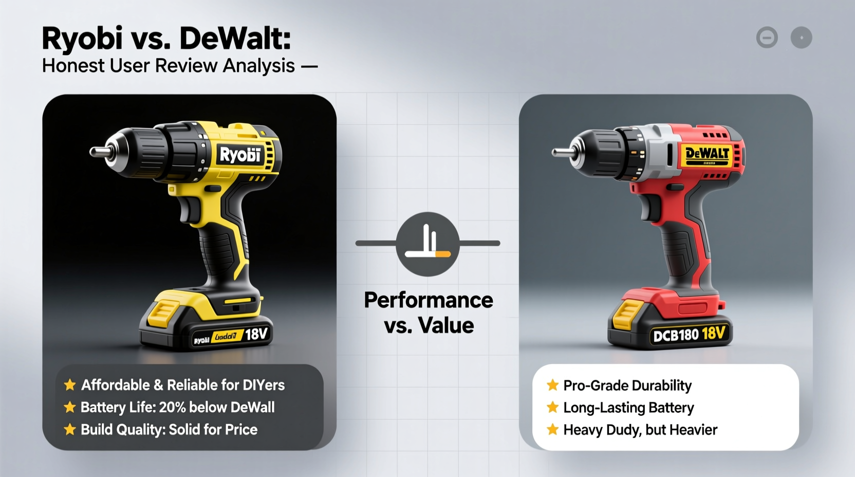 is ryobi drill actually as good as dewalt honest user reviews