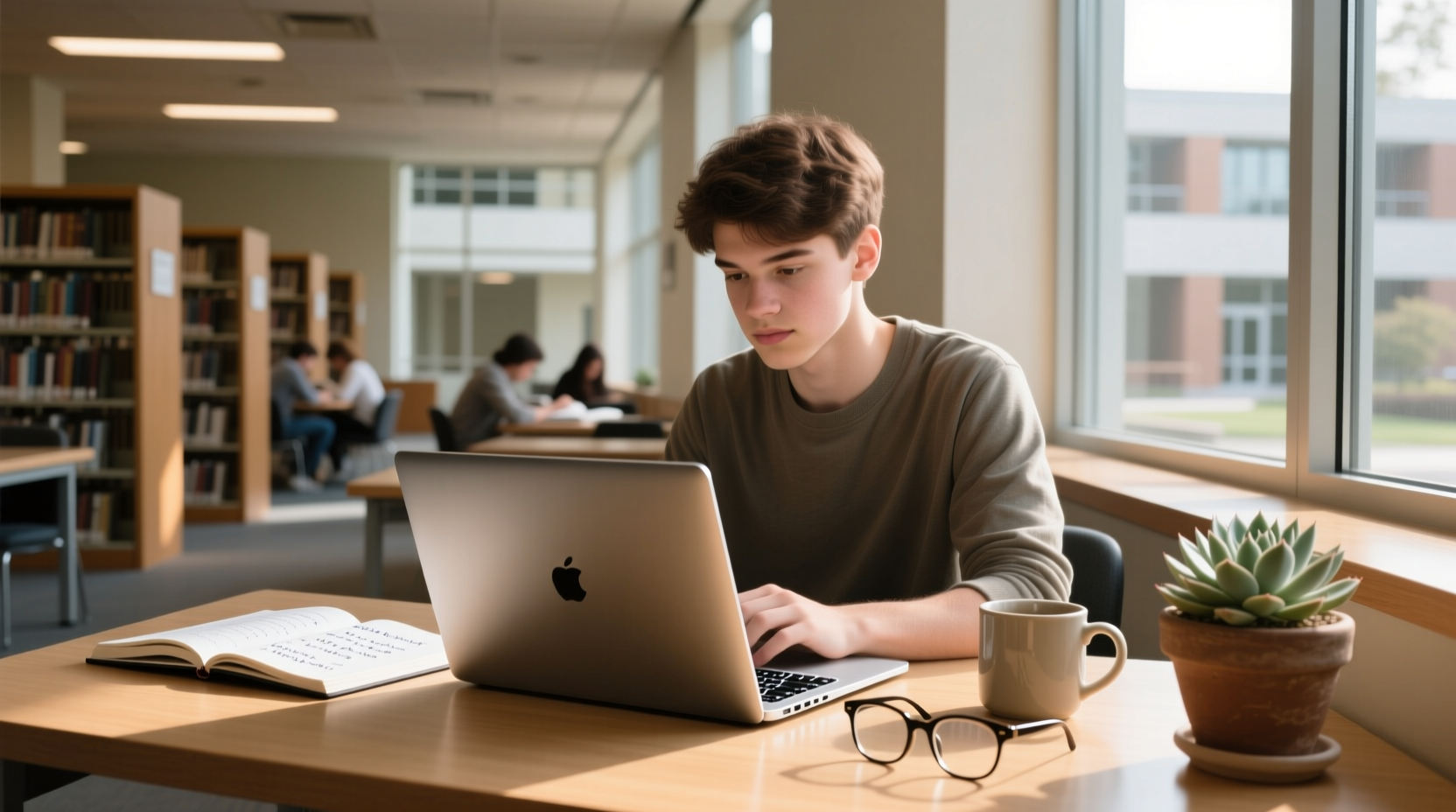 student with laptop