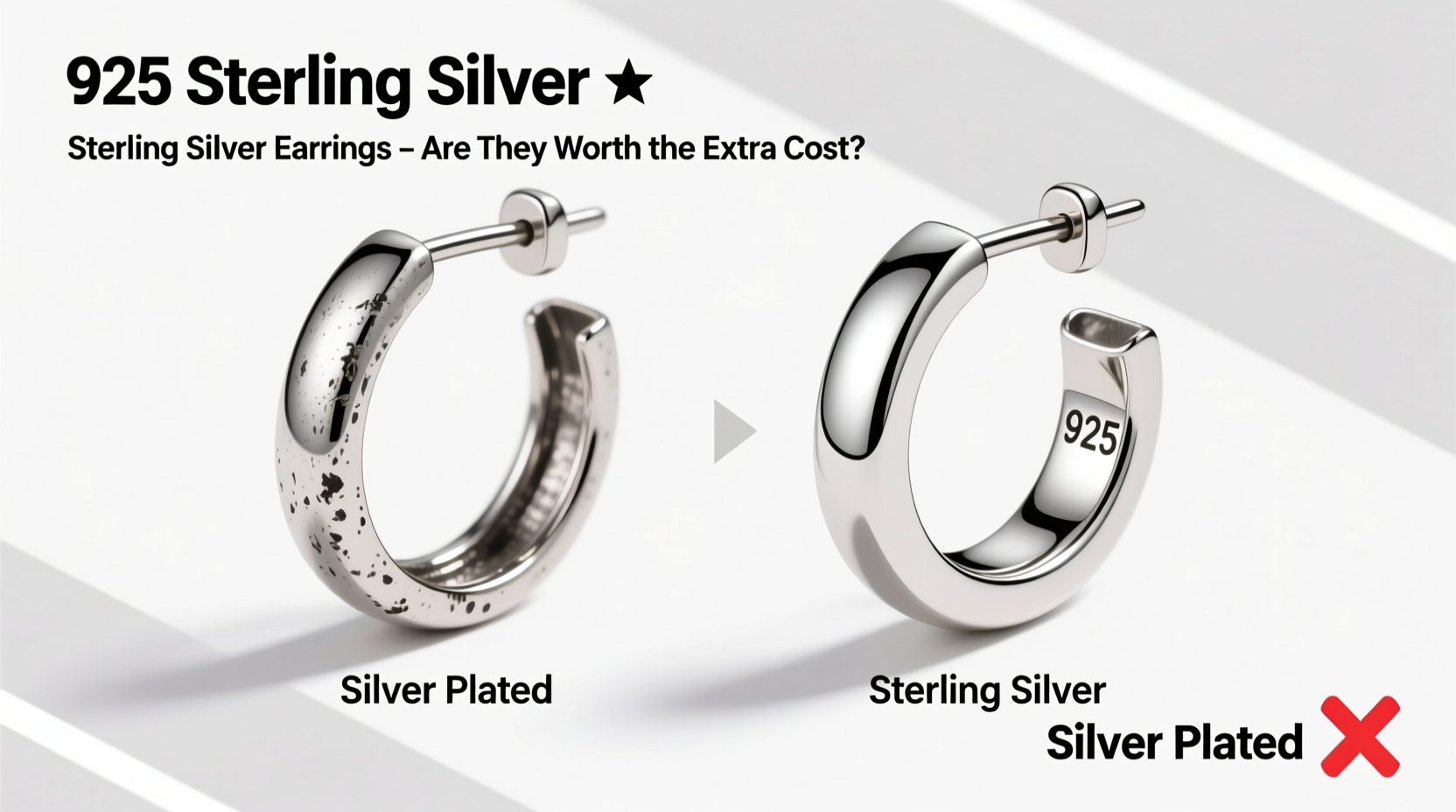 silver plated vs sterling silver hoop earrings are sterling silver earrings worth the extra cost