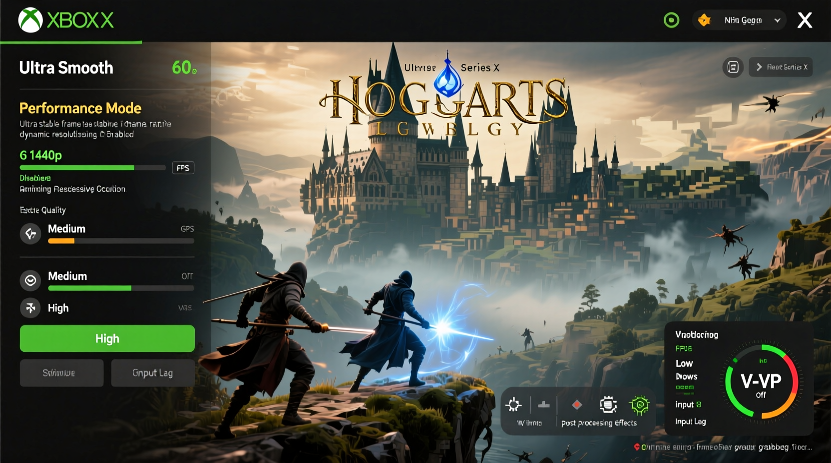 best settings for hogwarts legacy xbox series x for smooth gameplay