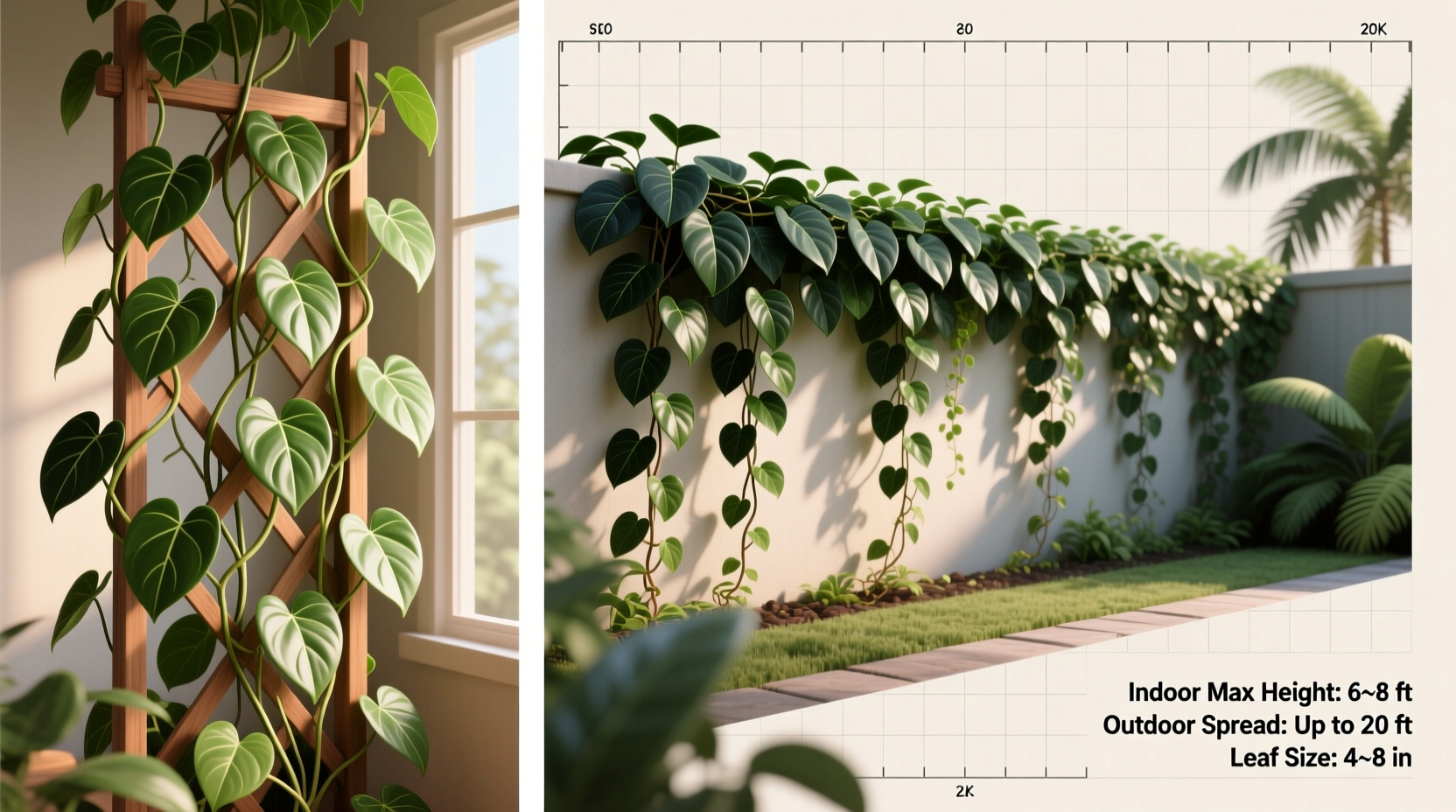 How Big Do Pothos Get? Indoor & Outdoor Size Guide