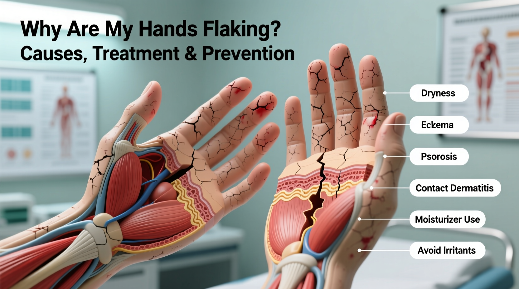 why are my hands flaking causes treatment prevention