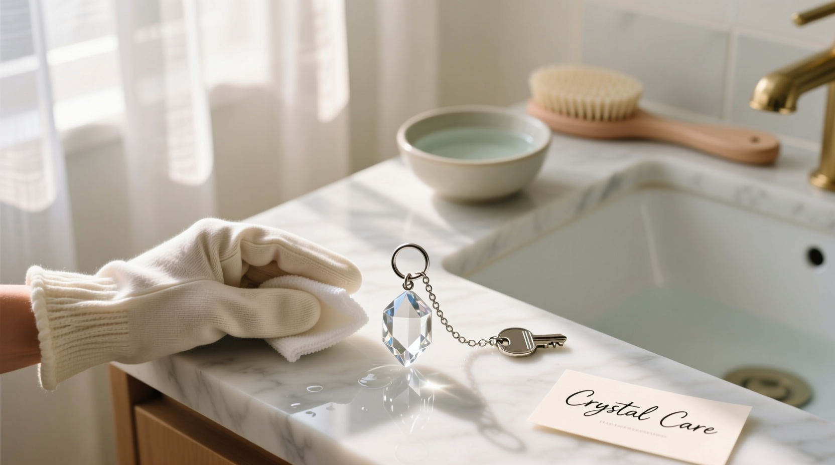 gentle and safe ways to clean your crystal keychain without causing damage