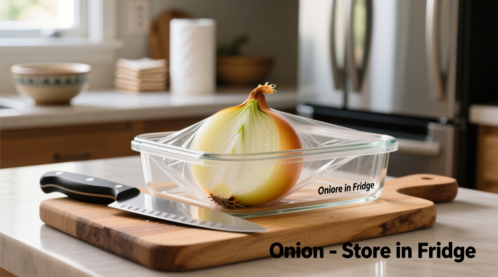 how do you store a cut onion