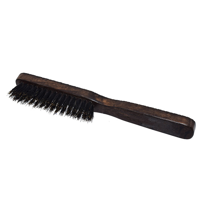Vintage Boar Bristle Beard Mini Brush Handmade Mustache Pocket portable brush For Men Beard Care beard brush with wooden handle