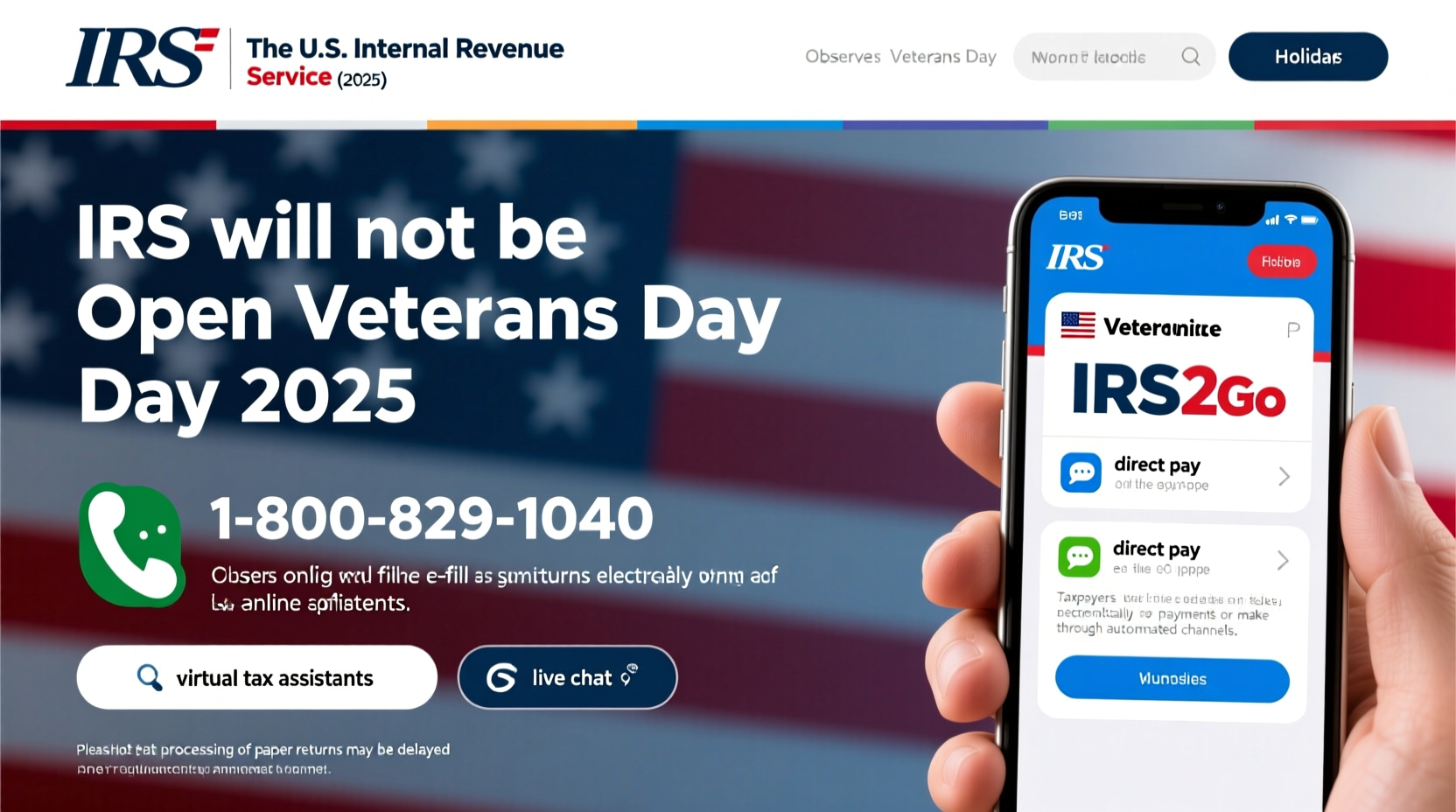 is irs open on veterans day